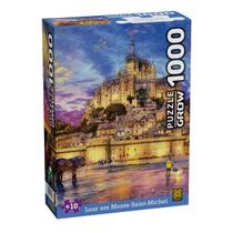 Quebra-Cabeça 1000 peças Luar em Monte Saint-Michel - Grow Quebra-Cabeça 1000 peças Luar em Monte Saint-Michel - Grow