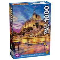 Quebra-cabeça 1000 peças Luar em Monte Saint-Michel - Grow Quebra-cabeça 1000 peças Luar em Monte Saint-Michel - Grow