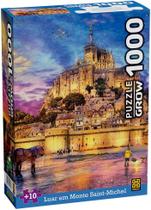 Quebra-Cabeça - 1000 Peças - Luar em Monte Saint-Michel Grow Quebra-Cabeça - 1000 Peças - Luar em Monte Saint-Michel Grow