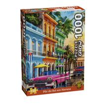 Quebra-Cabeça 1000 peças Pôr do Sol em Havana - Grow Quebra-Cabeça 1000 peças Pôr do Sol em Havana - Grow