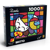 Quebra Cabeça 1000 peças Romero Britto Cat - Grow