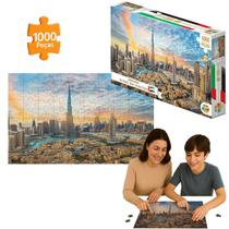 Quebra Cabeça 1000pçs Burj Khalifa Dubai Grande Pedagogico