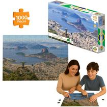Quebra Cabeça 1000pçs Rio Cristo Redentor Grande Pedaogico