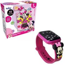 Quebra-Cabeça 10pcs Mdf e Relogio Dig Minnie-Bebê_Rs