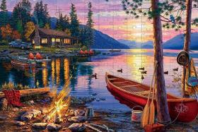 Quebra-Cabeça 120 Peças Barco Colorido