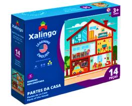 Quebra Cabeça 14Pç Partes Da Casa Aprendendo Inglês Didatico