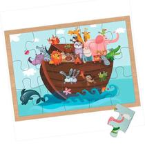 Quebra cabeça 15 peças de madeira arca de noé Quebra cabeça 15 peças de madeira arca de noé