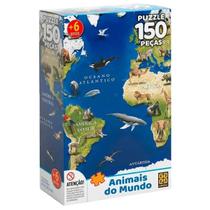 Quebra Cabeça 150 Peças Animais Do Mundo Grow 03108 Quebra Cabeça 150 Peças Animais Do Mundo Grow 03108