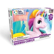 Quebra Cabeça 150 Peças Rainbow Unicórnio - Pais E Filhos Criança Menina