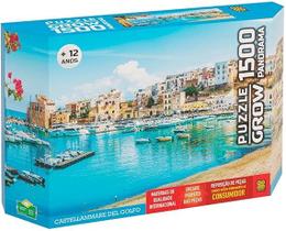 Quebra cabeça 1500 peças Panorama Castellammare del Golfo Grow