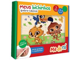 Quebra Cabeça 2, 3 e 4 Peças Meus Bichinhos 3126 - Toyster
