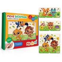 Quebra Cabeça 2, 3 e 4 Peças Meus Bichinhos 3126 - Toyster