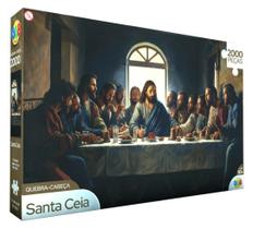 Quebra Cabeça 2 Mil Peças Santa Ceia 94x64cm Puzle Jogos em Família