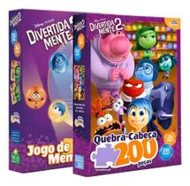 Quebra Cabeça 200 Pç + Jogo Da Memória Disney Divertidamente Quebra Cabeça 200 Pç + Jogo Da Memória Disney Divertidamente