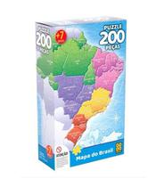 Quebra cabeça 200 pçs mapa do brasil - Grow 3936