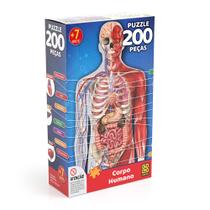 Quebra-Cabeça - 200 Peças - Corpo Humano - Grow Quebra-Cabeça - 200 Peças - Corpo Humano - Grow