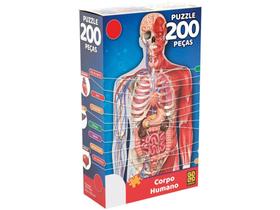 Quebra-cabeça 200 Peças Corpo Humano Grow