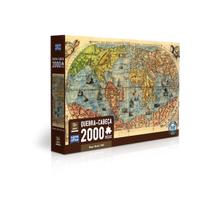 Quebra cabeça 2000 peças mapa mundi - toyster 003235
