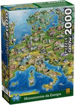 Quebra-Cabeça - 2000 Peças - Monumentos da Europa -Grow 4555
