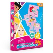 Quebra-Cabeça - 26 Peças - Princesas Disney - Montando o Alfabeto - Toyster