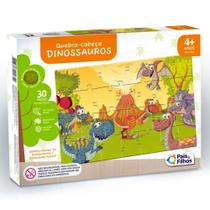 Quebra Cabeça 30 Peças Madeira MDF Dinossauros Pais & Filhos