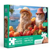 Quebra-Cabeça 300 pç-Gatinhos na Praia-Coleção Mentes Ativas