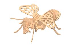 Quebra-Cabeça 3D ABELHA EUROPEIA 30 Peças em Madeira MDF - DINOBRINQUE Indicado para TDAH.