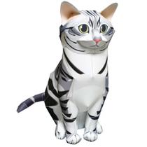 Quebra Cabeça 3D Animal Gato Cabelo Curto Colagem Papercraft Miniatura Maquete HAS Brasil Quebra Cabeça 3D Animal Gato Cabelo Curto Colagem Papercraft Miniatura Maquete HAS Brasil