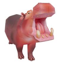 Quebra Cabeça 3D Animal Safari Hipopotamo Colagem Papercraft Miniatura Maquete HAS Brasil Quebra Cabeça 3D Animal Safari Hipopotamo Colagem Papercraft Miniatura Maquete HAS Brasil
