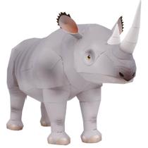 Quebra Cabeça 3D Animal Safari Rinoceronte Colagem Papercraft Miniatura Maquete HAS Brasil Quebra Cabeça 3D Animal Safari Rinoceronte Colagem Papercraft Miniatura Maquete HAS Brasil