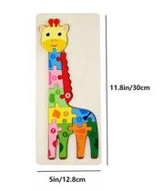Quebra cabeça 3d Aprendendo Os Números Girafa Crianças Brinquedo Coordenação Educacional intelectual do bebê e Crianças