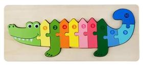 Quebra Cabeça 3D Aprendendo Os Números Jacaré Brinquedo