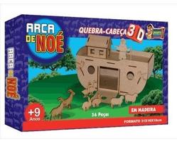 Quebra-Cabeça 3D Arca de Noé 31 x 16 x 19 cm 36 Peças em Madeira Ref. 3973 Quebra-Cabeca 3D Arca de Noe 31 x 16 x 19 cm 36 Pecas em Madeira Ref. 3973