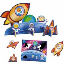 Quebra-Cabeça 3D - Aventura Espacial - Madeira - 2631 - Brincadeira De Criança