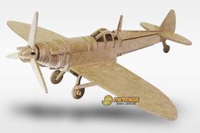 Quebra-Cabeça 3D AVIÃO SPITFIRE 65 peças em MDF - DINOBRINQUE Quebra-Cabeça 3D AVIÃO SPITFIRE 65 peças em MDF - DINOBRINQUE