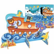 Quebra-Cabeça 3D Bichos A Bordo Madeira 2655 Brincadeira Quebra-Cabeça 3D Bichos A Bordo Madeira 2655 Brincadeira