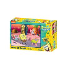 Quebra Cabeça 3D - Bob Esponja e Patrick 48 Peças Multikids