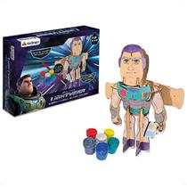 Quebra-Cabeça 3D Buzz Lightyear Para Colorir 19 Peças De Madeira +3 Anos Brinquedo Educativo Xalingo - 55210