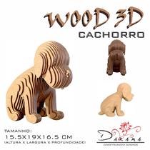 Quebra Cabeça 3D Cachorro Decoração Ornamento Enfeite