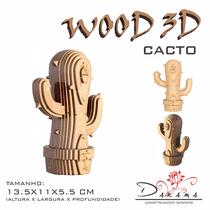 Quebra cabeça 3d cacto decoração ornamento enfeite Quebra cabeça 3d cacto decoração ornamento enfeite