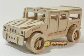 Quebra-Cabeça 3D CARRO HUMMER SPORT 56 peças em MDF - DINOBRINQUE Quebra-Cabeça 3D CARRO HUMMER SPORT 56 peças em MDF - DINOBRINQUE