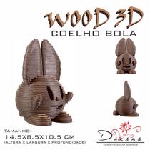 Quebra cabeça 3d coelho bola decoração ornamento enfeite Quebra cabeça 3d coelho bola decoração ornamento enfeite