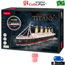 Quebra Cabeça 3d (com Led) 90cm Navio Titanic 266 Peças com led