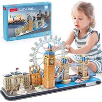Quebra-cabeça 3D CubicFun London Cityline 107 peças para adultos