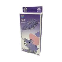 Quebra-Cabeça 3D De Animais Para Crianças: Panda, Esquilo, Zebra, Hipopótamo - Brinquedos Educativos