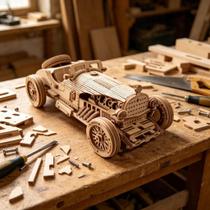 Quebra-Cabeça 3D De Carro Esportivo Vintage: Kit De Madeira DIY, Presente Criativo Para Feriados E Quebra-Cabeça 3D De Carro Esportivo Vintage: Kit De Madeira DIY, Presente Criativo Para Feriados E