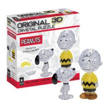 Quebra-Cabeça 3D de Cristal: Snoopy e Charlie Brown Confusos