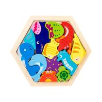 Quebra-Cabeça 3D de Madeira Infantil - Brinquedo Educativo para Desenvolvimento da Inteligência