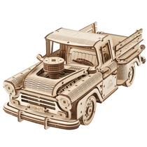 Quebra-cabeça 3D de madeira UGEARS Pickup Lumberjack Car 460 unidades para adultos