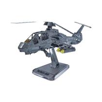 Quebra-Cabeça 3D de Metal de Aviões - J-20, J-10B, KA-50, RAH-66 e VF-1S - Para Adultos e Crianças